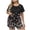Black2, variant on Women's and Women's Plus 2-Piece Pajama Sets Short Sleeve Top and Shorts Pjs Summer Lounge Print Sleepwear,Hot Pink,XXXL