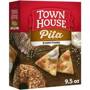 Town House Pita Crackers Everything Flavor Oven Baked Crackers, Party Snacks, 9.5 oz
