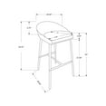 thumbnail image 2 of Monarch Specialties Bar Stool, Set Of 2, Counter Height, Kitchen, Metal, Fabric, Grey, Chrome, Contemporary, Modern, 2 of 3