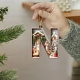 thumbnail image 1 of Adornos navideños personalizados con letras del alfabeto | Decoraciones colgantes con letras para árbol de Navidad, coronas y decoración navideña del hogar, 1 of 7