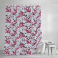 thumbnail image 4 of Spring Flowers Shower Curtain Set, Waterproof Shower Curtains for Bathroom, Chinese Pink Peach Blossoms Branches Washable Fabric Cloth Bath Curtain for Bathtub Decoration with Hooks 54x78 Inches, 4 of 9