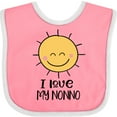 thumbnail image 3 of Inktastic I Love My Nonno Cute Sunshine Boys or Girls Baby Bib, 3 of 4