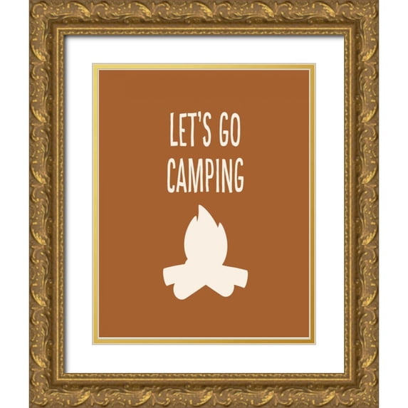 Robinson, Tamara 20x24 Gold Ornate Wood Framed with Double Matting Museum Art Print Titled - Lets Go Camping