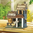 thumbnail image 2 of Songbird Valley Bass Lake Lodge Wooden Wild Bird House, 2 of 6