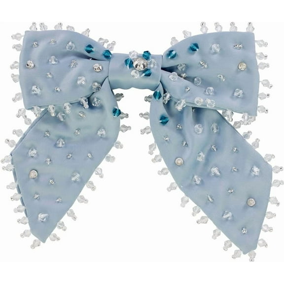 Beaded Bow Patches Handmade Bowknot Embroidery Applique Sew on Badge for Brooches Decorative 1 piece