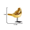 thumbnail image 2 of Estatuils de animales con pájaro de cerámica, estatua de escritorio artesanal, decoración para hogar dorado perfecl Ornamento en forma de ave de cerámica, 2 of 8