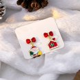 thumbnail image 2 of Niusricy Christmas Tree Earrings for Women Elk Snowflake Earrings Santa Snowman Drop Earrings Asymmetric Christmas Holiday Jewelry, 2 of 4