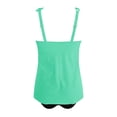 thumbnail image 5 of BOBOGOJP Women Tankini Swimsuits Tummy Control Bathing Suit Two Piece High Waisted Bottoms Ruffed Tops Full Coverage Swim Suits Light Green for Size XL, 5 of 9