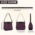 thumbnail image 2 of Iauyy Women's Handbag Removable Shoulder Satchel Bag-Polyester and PU leather ，Checkered Pattern, 2 of 7