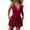 Claret-S, variant on Classical V Neck Conjoined Swimsuit For Women Including Side Pockets Breathable Nylon Fabric For Active Daily