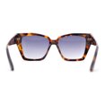 thumbnail image 4 of Womens Thick Bevel Geometric Cut Plastic Butterfly Sunglasses Tortoise Smoke, 4 of 4