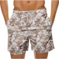 thumbnail image 2 of Mqqzkk Swim Trunks For Mens Bathing Suit Floral Printed Stretch Swimwear Shorts Summer Casual Beach Shorts, 2 of 5