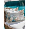 thumbnail image 2 of Outdoor Pillow Waterproof 1 Pack, Beach Coastal Patio Throw Pillows for Couch Bed Sofa with Insert, Summer Nautical Coral Shell Botanical Vintage Decorative Travel/Reading Pillow Set 12x20 Inch, 2 of 6