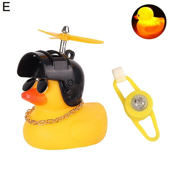 Level 3 head vibration light + fixing belt - bicycle style little yellow duck car ornaments on the car, the same style as Douyin, social network celebrity helmet, motorcycle outer wind-bre