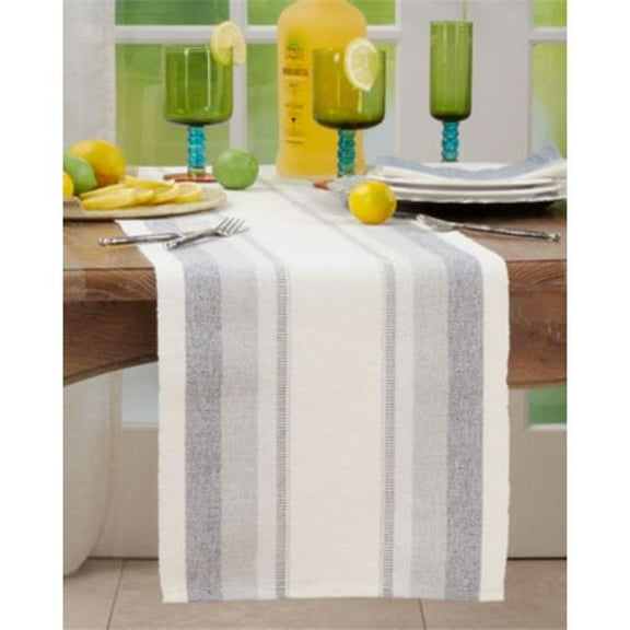 Saro Lifestyle Ribbed Stripe Table Runner