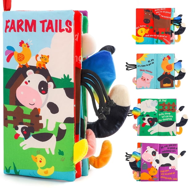 Libros para bebés beiens Touch and Feel de tela crujiente