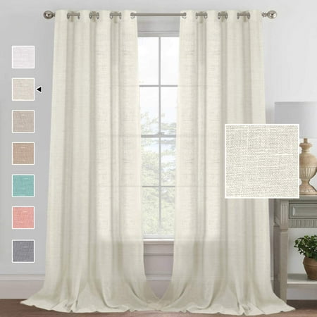 Linen Sheer Curtains, Curtains 95 Inches Long