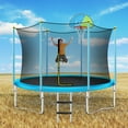 thumbnail image 7 of Alvantor 8ft Trampoline with Basketball Hoop, Outdoor Round Trampoline for Kids with Enclosure net and Ladder, Recreational Trampoline for Backyard Blue, 7 of 7