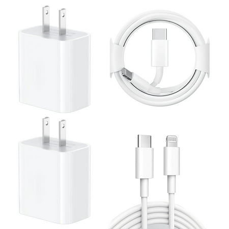 iPhone 11 12 13 14 Fast Charger -20W PD USB C Wall Charger-Apple MFi Certified- 2-Pack 6FT Fasting Charging Compatible with iPhone14/14 Pro Max/13/13Pro/12/12 Pro/11/11Pro/XS,iPad,AirPods Pro