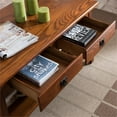 thumbnail image 3 of Maklaine Traditional Two Drawer Storage Wood Coffee Table in Russet, 3 of 8