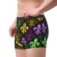 thumbnail image 3 of Wukai Mardi Gras1 Print Men’s Underwear Breathable Boxer Briefs,&nbsp;Moisture Wicking & Breathable-, 3 of 7