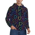 thumbnail image 2 of Junzan Colored Hearts for Men's Hoodie - Fall Pullover Hooded Sweatshirt-Hooded Sweatshirt for Men - Men's Stylish Sweatshirt for Winter & Autumn-3X-Large, 2 of 7