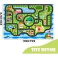 thumbnail image 2 of nanshiba Car Rug,Kids Play Rug with Roads,Playroom Toy Car Rug, Car Track Rug City Map for Bedroom Classroom - (110X78.7 Inches), 2 of 8