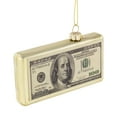 thumbnail image 3 of 4.5" Gold 100 Dollar Bill Glass Christmas Ornament, 3 of 6