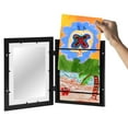 thumbnail image 6 of Americanflat 8.5x11 Kids Art Frame Holds 100 Art Pieces Magnetic Letter Size Display Mini - Black, 6 of 8