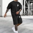 thumbnail image 2 of Afdoent Mens 2 Piece Sets Men's Casual Utility Suit Set With Multiple Pockets Short Sleeved T Shirt And Shorts Set Comfortable Stretch Fabric For Relaxed Summer Beach Vacation Outfits, 2 of 4