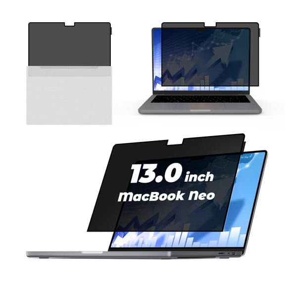 Privacy Screen for 2026 MacBook Neo 13-Inch A18 Pro, Anti Glare & Blue Light Filter, Reduce Eye Strain, Removable Laptop Privacy Shield & Screen Protector for Mac Neo 13"