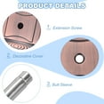 thumbnail image 3 of Placa de refuerzo para cerradura de puerta cuadrada de aleación de zinc con cubierta de agujero de 2-2/5" cromada, 3 of 6