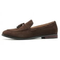 thumbnail image 2 of Santimon Men Tassel Loafers Fashionable Matte Leather Dress Shoes for Wedding Prom Party Formal Occasions Brown US 9.5, 2 of 8