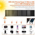 thumbnail image 2 of Mistaha 60W Solar Panel Foldable Bag Usb + Dc Output Solar Charger Portable Foldable Solar, 2 of 8