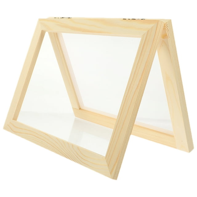 FRCOLOR paper craft frame Paper Making Mold Paper Making Screen Wooden Paper Making Frame for Paper Handcraft,13.39"X9.84"X0.98"