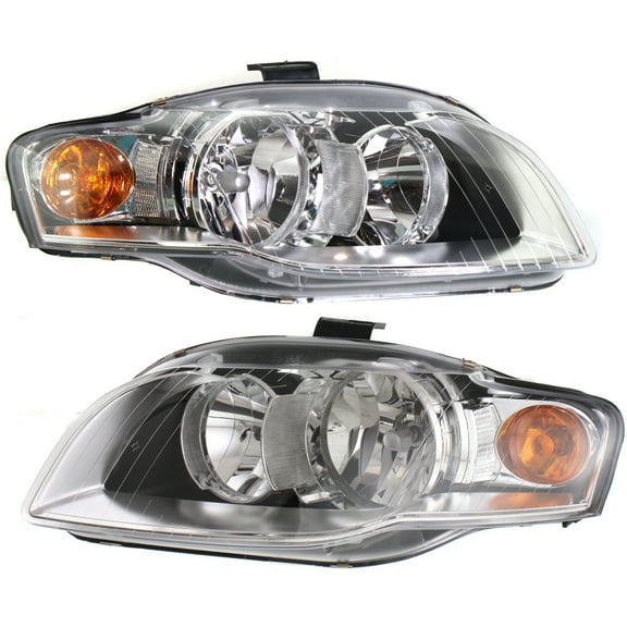 Garage-Pro Driver and Passenger Side Headlight for Audi A4 Quattro Avant Base Cabriolet 2005-2009 Also Fits A4 Halogen With bulb(s) Convertible, Sedan & Wagon Replaces# 8E0941003AL 8E0941004AL