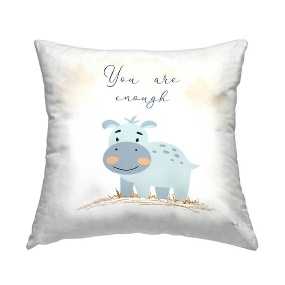 Stupell Industries Uplifting Nursery Cow Decorative Printed Throw Pillow, 18 x 18