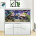 thumbnail image 5 of Trippy Planet Aquarium Background, Galaxy Space Tapestry Fantasy Forest Mountain Tank Decorations Background, Aesthetic Floral Plant Art Terrarium Background with 8 EVA Double-Sided Tape, 5 of 5