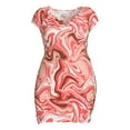 thumbnail image 5 of No Boundaries Junior's Plus Size Crisscross Bodycon Dress, 5 of 5