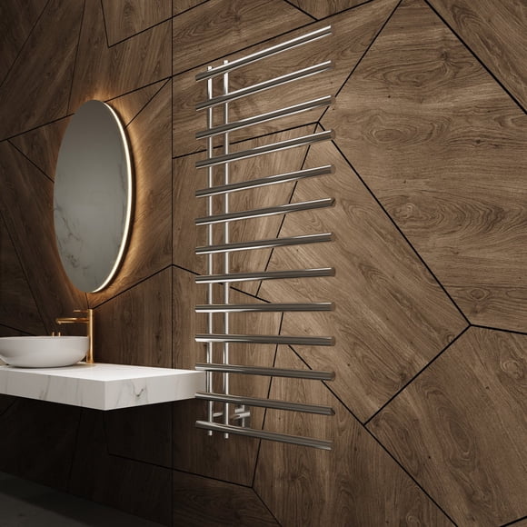 Paris Mirror Leto 13 Bar Towel Warmer Chrome