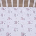 thumbnail image 3 of Minnie Mouse 'Nœuds Mignons' Drap-housse pour Berceau, Nourrisson Fille, Rose, 3 of 5