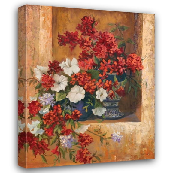 Linda Wacaster 35x44 Gallery Wrapped Canvas Wall Art Titled - Flores de Espana I