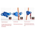 thumbnail image 4 of 4X Ascensor Protector de Escalada de Seguridad 220 LB Dispositivo Protector de Escalada Agarre de Cuerda Aparejo de Escalada Al Aire Libre Cuerda de 8-13 mm, Azul, 4 of 5