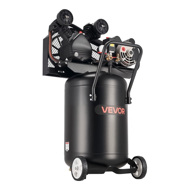 VEVOR Compresseur d'Air de 20 Gallons, 2 Hp 6,5 CFM à 90 Psi, Réservoir de Compresseur d'Air Lubrifié à l'Huile à Pression Max 135 Psi, Portable sur Roues pour Réparation Automobile