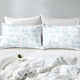 thumbnail image 4 of Erosebridal Princess Ribbon Bed Sheets Set Full Size, Blue Bed Sheets Full, Cartoon Bowknot Reversible Sheet Set Full, Microfiber Room Decor, 4 Pieces, 4 of 7