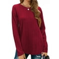 thumbnail image 4 of Fantaslook Womens Tops Textured Long Sleeve Shirts Casual Fall Tops Lightweight Pullover, 4 of 9