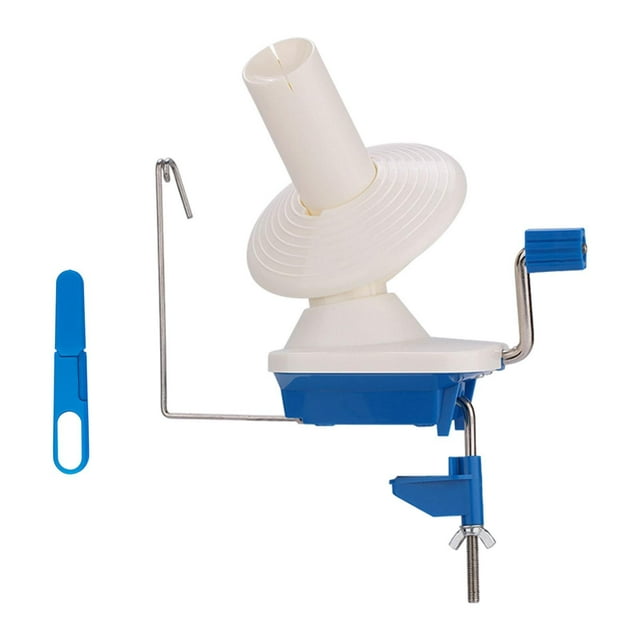 Bobinadora de ovillos de lana, soporte para ovillos de lana, portátil, con asa, bobinadora de hilo de lana, accionada manualmente para tejer y tejer