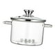 thumbnail image 1 of Cacerola de vidrio de borosilicato resistente al calor con tapa y asa doble para cocinar estofado 1.8L, 1 of 7