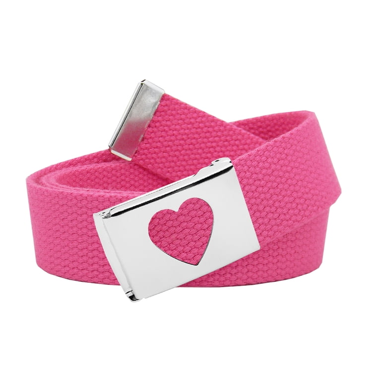 Silver and Pink Heart Buckle Belt Silver and Pink Heart Buckle Belt main image 4