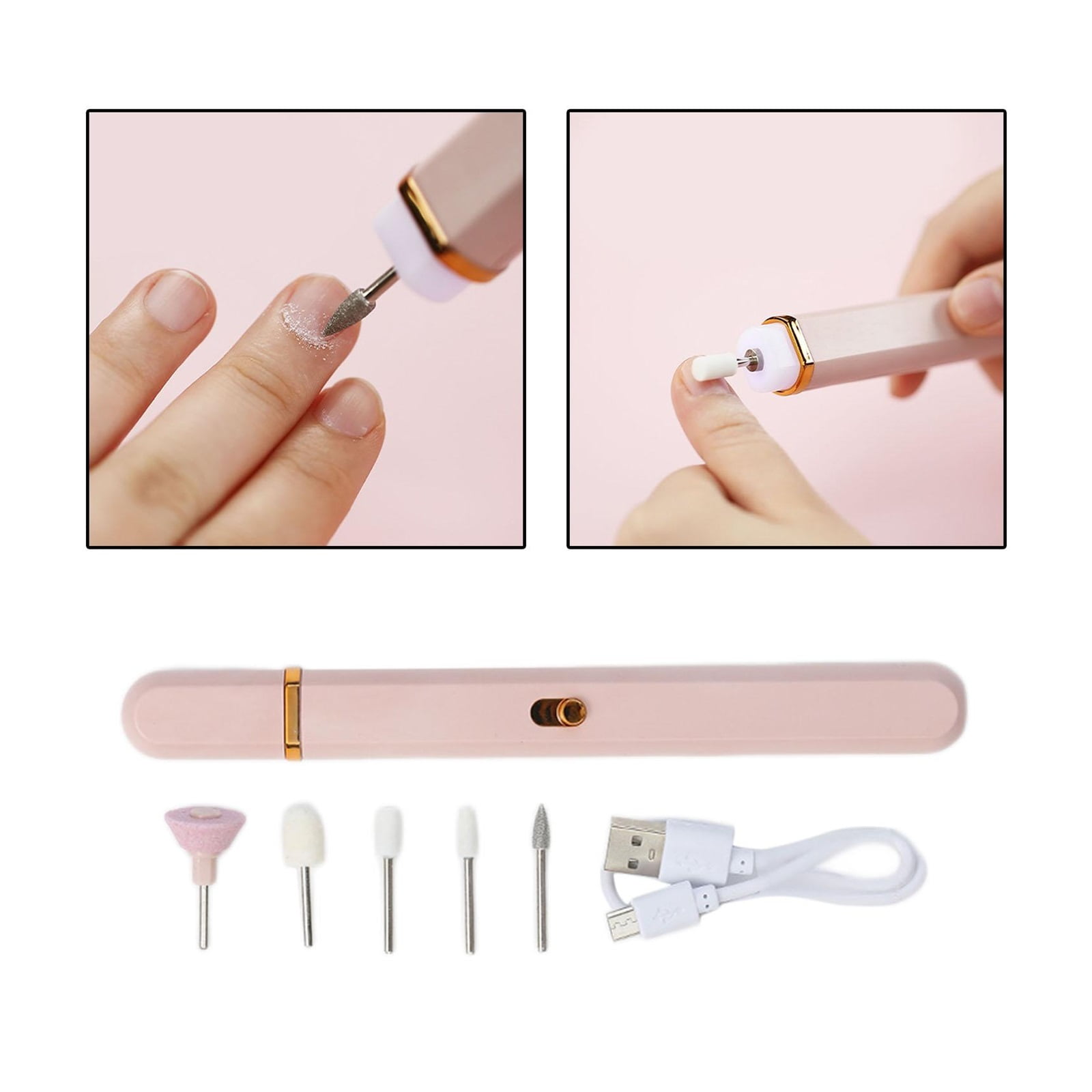 Electric Nail Drill Machine Professional,Cordless Electric Nail File For Acrylic Gel Nails,Efile Manicure And Pedicure Kit For Grinding Polishing Trimming ,Low Noise